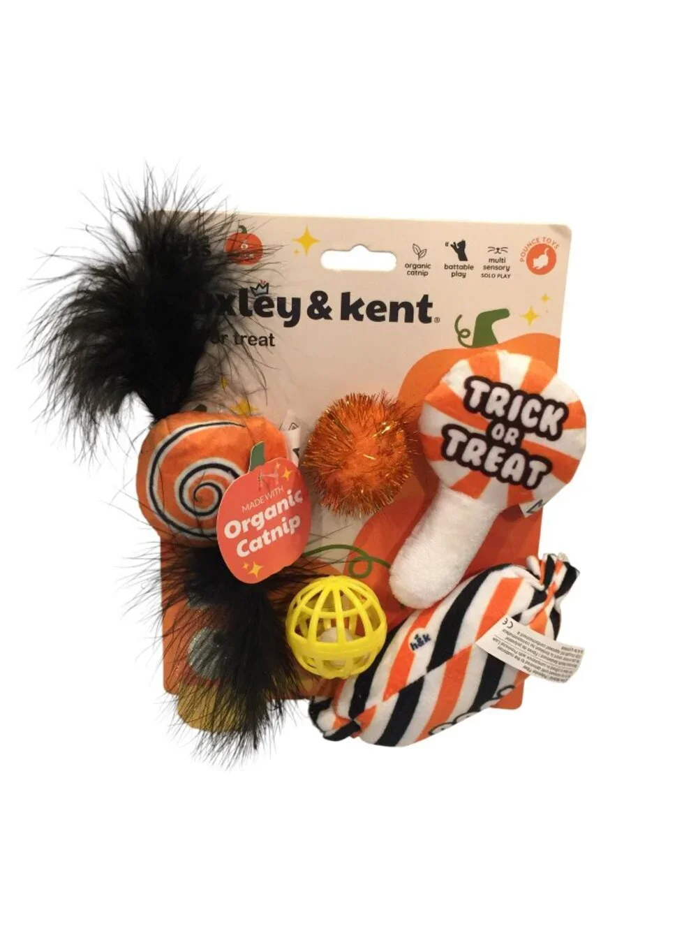 huxley & kent Trick or Treat 6 piece Organic Catnip Toys